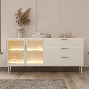 Obrazek Komoda Lumi C 181 2d3s + Led Kaszmir