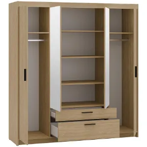 Obrazek Szafa Elena 4D 2S lustro dąb olejowany