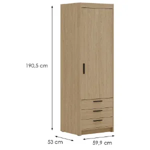 Obrazek Szafa Elena 1D 3S dąb olejowany
