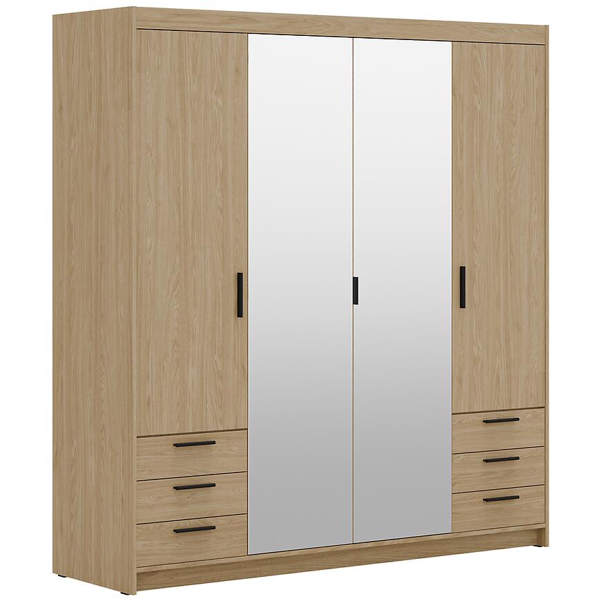 Szafa Elena 4D 6S lustro dąb olejowany