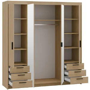 Obrazek Szafa Elena 4D 6S lustro dąb olejowany