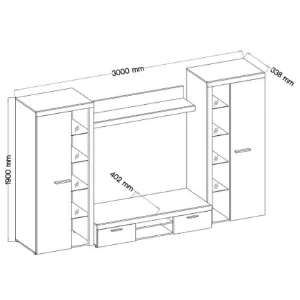 Obrazek Meblościanka Rumba XL BP01 beż piaskowy