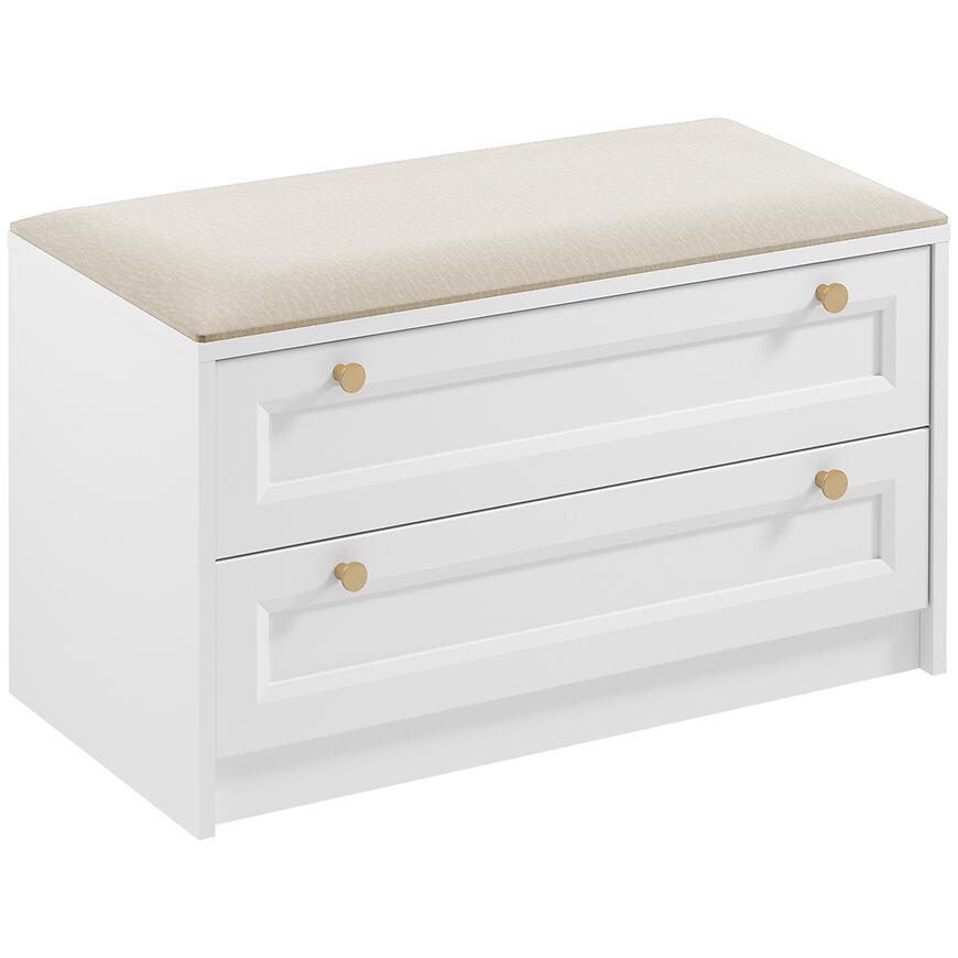 Ławka Rel LWK biały/beż