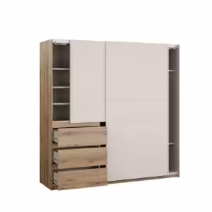 Obrazek Szafa dwudrzwiowa z szufladami Cherino