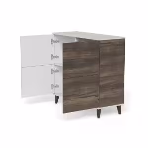 Obrazek Komoda Felicjan 2 KM-2 kaszmir/orzech/czarny