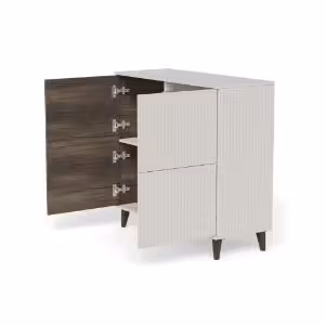 Obrazek Komoda Felicjan 2 KM-2 kaszmir/orzech/czarny