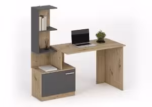 Obrazek Biurko Axis grafitowy/dąb artisan