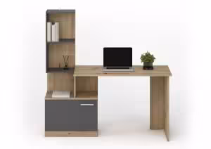 Obrazek Biurko Axis grafitowy/dąb artisan