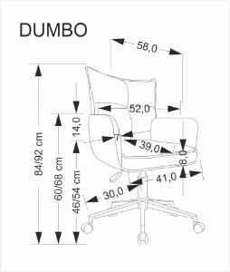 Obrazek Fotel obrotowy Dambo jasny różowy