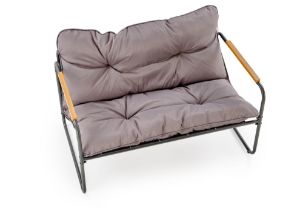 Obrazek Zestaw ogrodowy Hembka (sofa, fotel 2x, ława) popielaty/brązowy