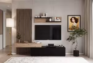 Obrazek Meblościanka Plano dąb artisan/czarny