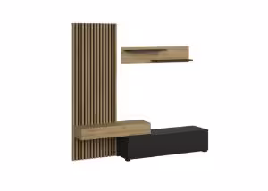 Obrazek Meblościanka Plano dąb artisan/czarny