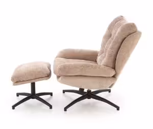 Obrazek Fotel z podnóżkiem - funkcja kołyski Elyuon beżowy