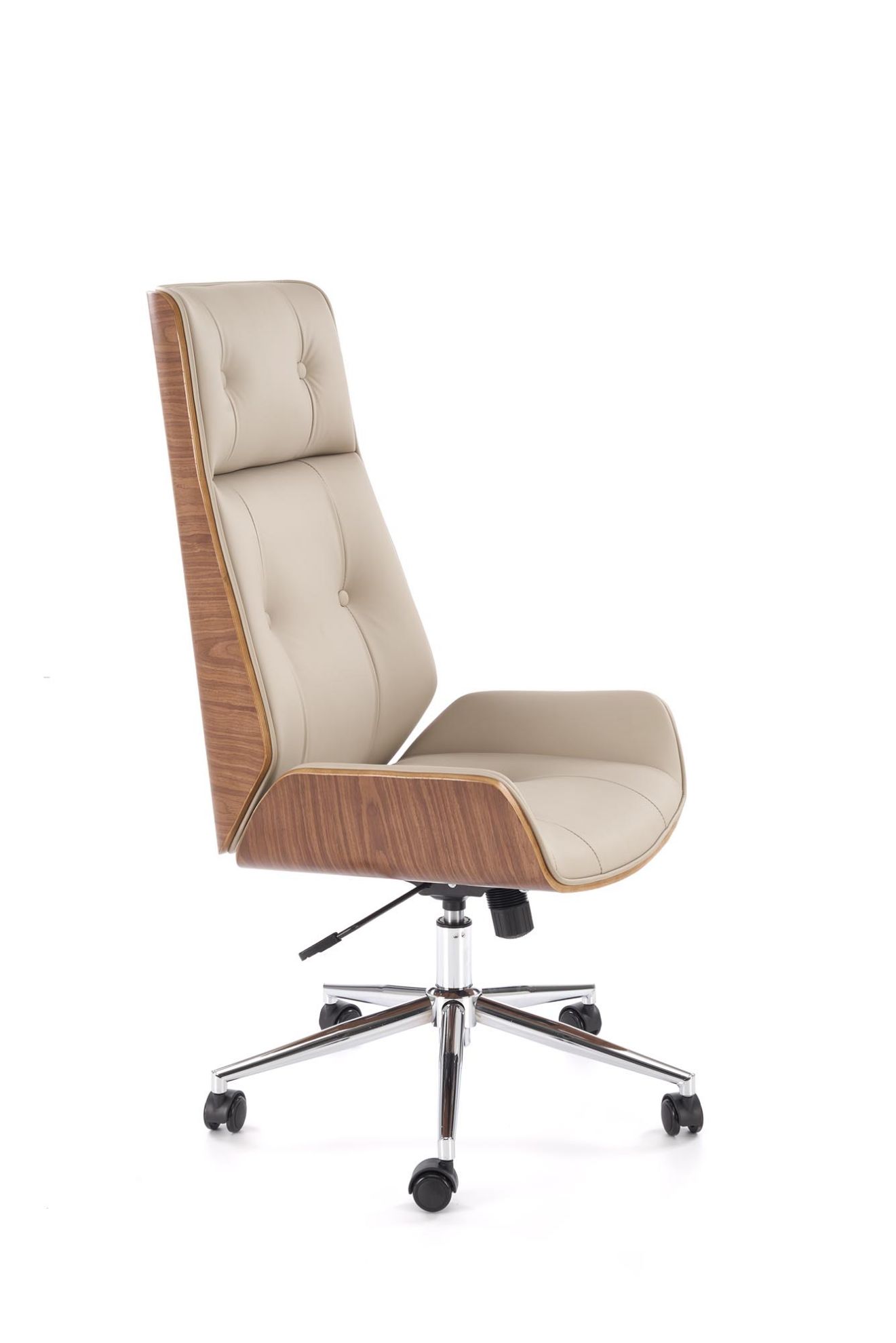 Fotel gabinetowy Milo orzechowy/beżowy