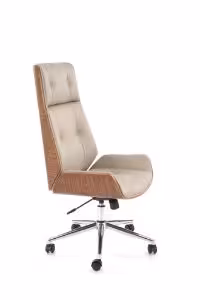 Obrazek Fotel gabinetowy Milo orzechowy/beżowy