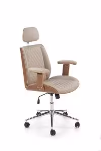 Obrazek Fotel gabinetowy Viro orzechowy/beżowy