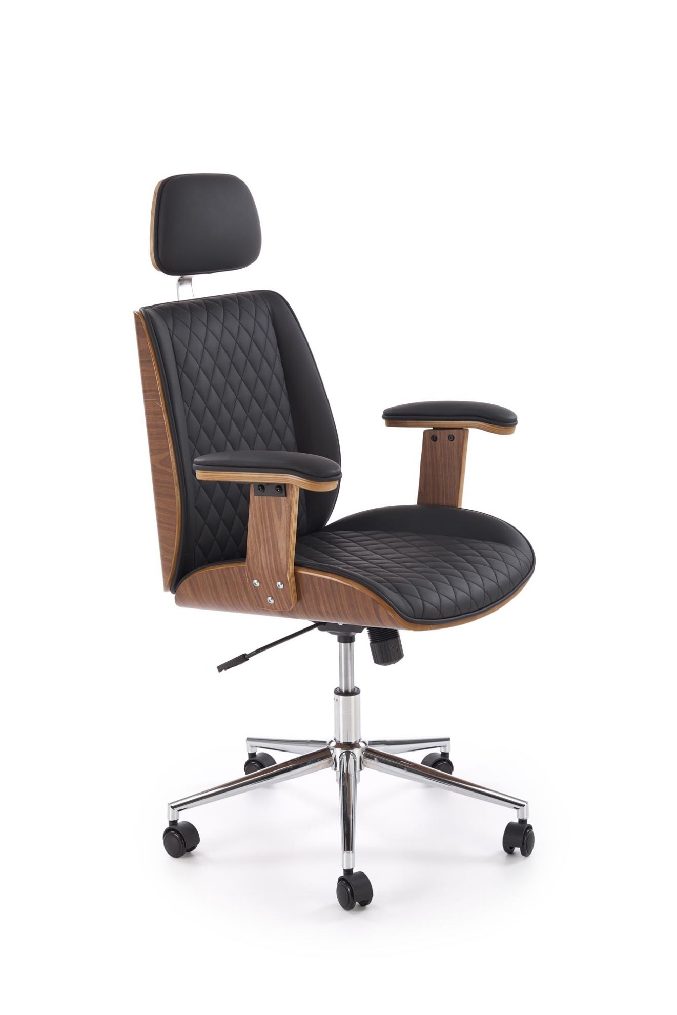 Fotel gabinetowy Viro orzechowy/czarny