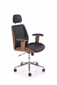 Obrazek Fotel gabinetowy Viro orzechowy/czarny