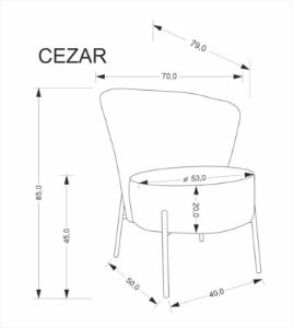 Obrazek Fotel wypoczynkowy Ambessa popielaty