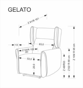 Obrazek Fotel wypoczynkowy Gama popielaty
