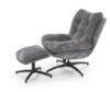 Obrazek Fotel z podnóżkiem - funkcja kołyski Elyuon popielaty