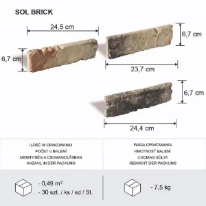 Obrazek Kamień gipsowy Sol Brick op=0,49 m2