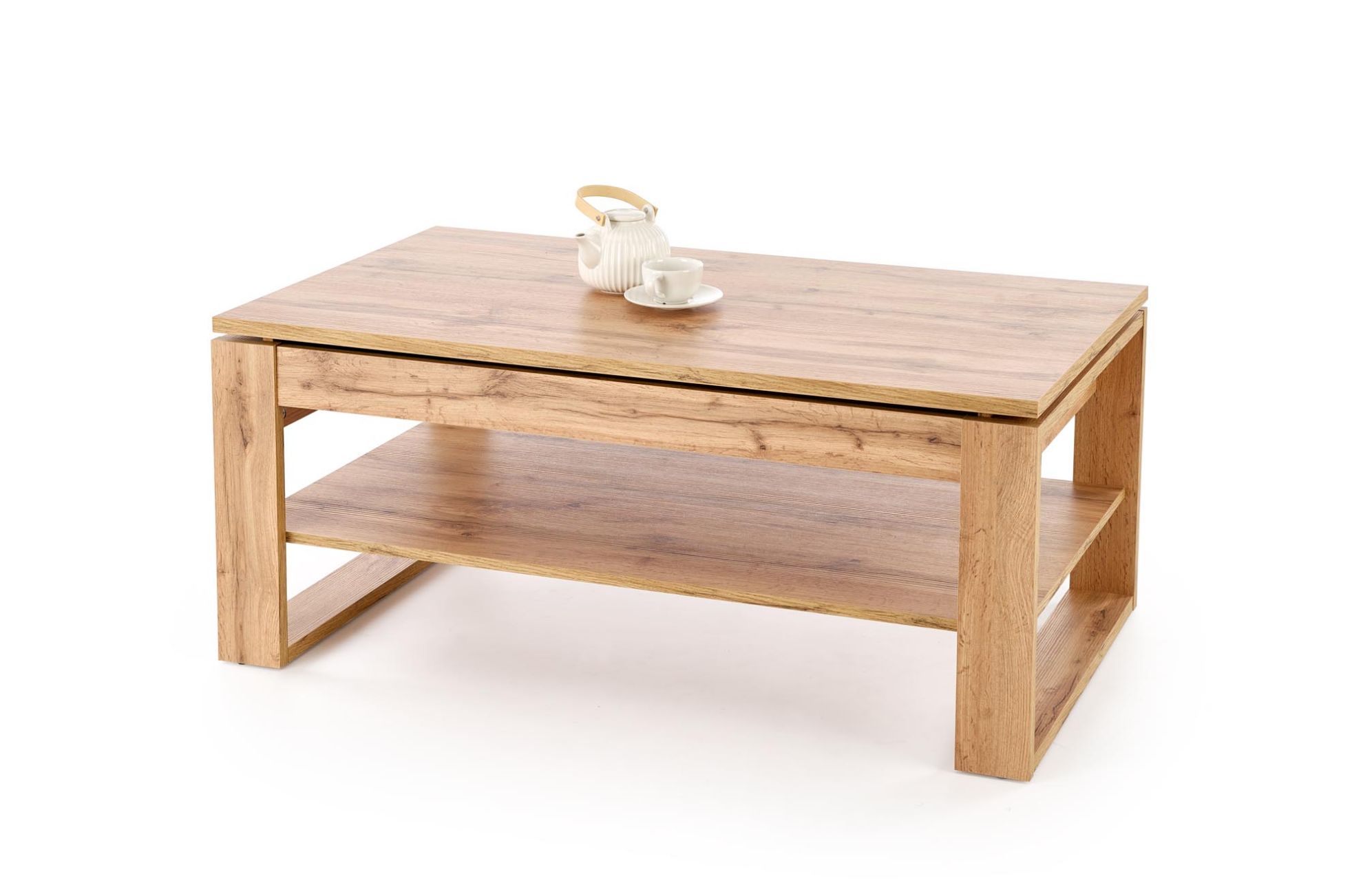 Ława Sileo z podnoszonym blatem dąb artisan