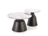 Obrazek Zestaw 2 ław Magneto biały marmur/czarny