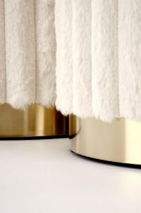 Obrazek Zestaw 2 puf Firmin kremowy/złoty