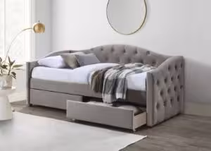 Obrazek Łożko z szufladami Vita beżowy velvet