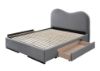 Obrazek Łóżko z szufladami Rice 160 popielaty velvet