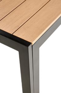 Obrazek Stoł prostokątny Fimb brązowy/czarny