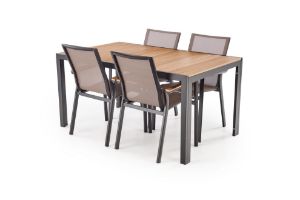 Obrazek Stoł prostokątny Fimb brązowy/czarny