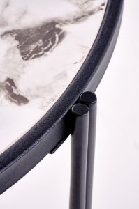 Obrazek Zestaw 2 ław Christine biały/czarny