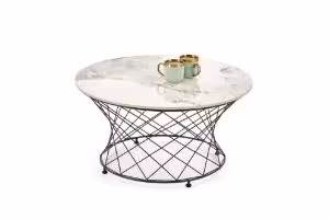 Obrazek Ława Alexia beżowy marmur/czarny