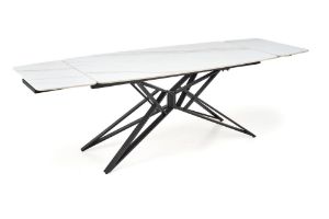 Obrazek Stół rozkładany Fredo biały marmur/czarny