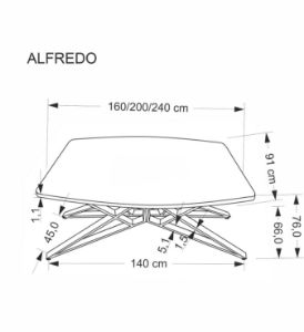 Obrazek Stół rozkładany Fredo biały marmur/czarny