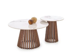 Obrazek Ława S Dexa beżowy marmur/orzechowy