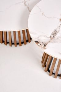 Obrazek Ława S Dexa beżowy marmur/orzechowy