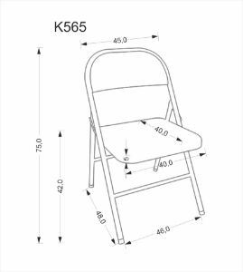 Obrazek Krzesło składane 565 Skobo popielaty