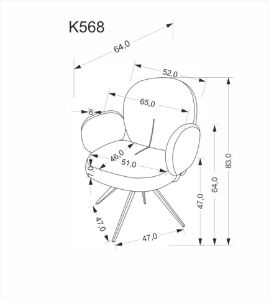 Obrazek Krzesło 568 Lurkos cynamonowy