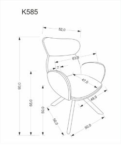 Obrazek Krzesło 585 Dantei ciemny beżowy/jasny orzech