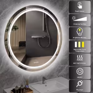 Obrazek Lustro ścienne Davar 80 łazienkowe srebrny