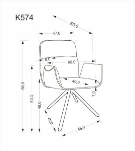 Obrazek Krzesło 574 Vrewa ciemno beżowy