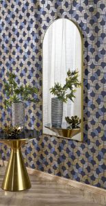 Obrazek Lustro ścienne Kubo złoty