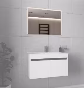 Obrazek Lustro Figo 80 cm biały