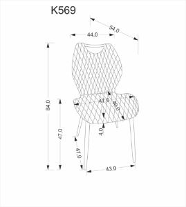 Obrazek Krzesło 569 Venor popielaty