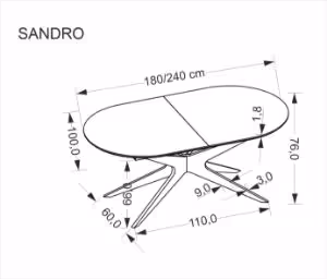 Obrazek Stół rozkładany Sumplo czarny