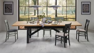 Obrazek Stół rozkładany Elara 200-280x100x77 cm dąb naturalny/czarny