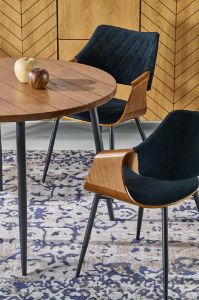 Obrazek Stół okrągły Bimer orzechowy/czarny